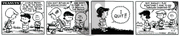 Peanuts on Friday July 18, 1952 Comic Strip