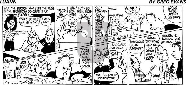 Luann on Sunday March 20, 1994 Comic Strip