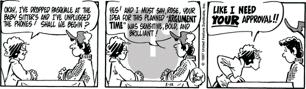 Rose is Rose on Thursday February 12, 1987 Comic Strip