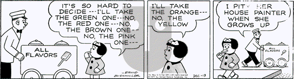Nancy on Monday December 13, 1971 Comic Strip