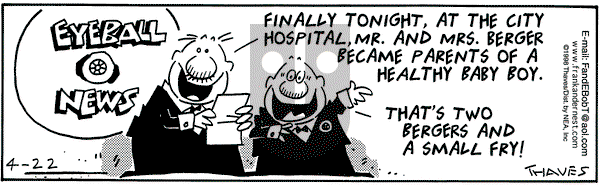 Frank and Ernest on Wednesday April 22, 1998 Comic Strip