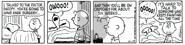 Peanuts on Thursday November 19, 1987 Comic Strip