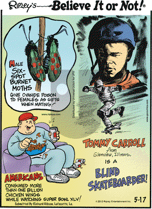 Ripley's Believe It or Not on Friday May 17, 2013 Comic Strip