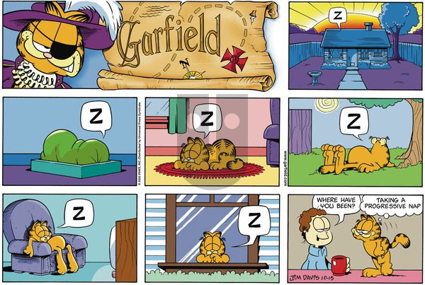 Garfield on Sunday October 15, 2000 Comic Strip