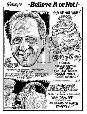 Ripley's Believe It or Not on Wednesday August 2, 2006 Comic Strip