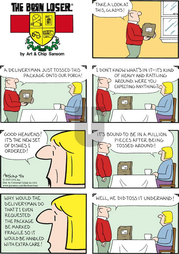 The Born Loser on Sunday April 19, 2015 Comic Strip
