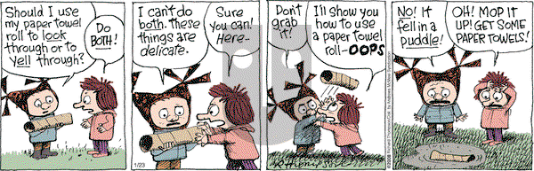 Cul de Sac on Tuesday January 23, 2018 Comic Strip