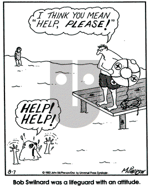 Close to Home on Saturday August 7, 1993 Comic Strip