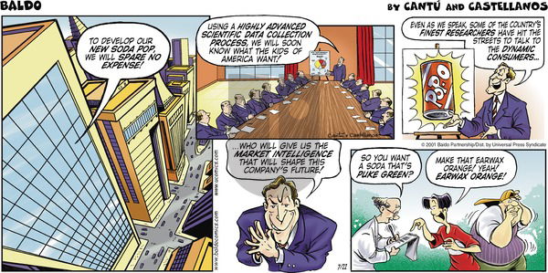 Baldo on Sunday July 22, 2001 Comic Strip