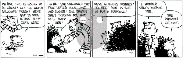 Calvin and Hobbes - Saturday August 12, 2023 Comic Strip