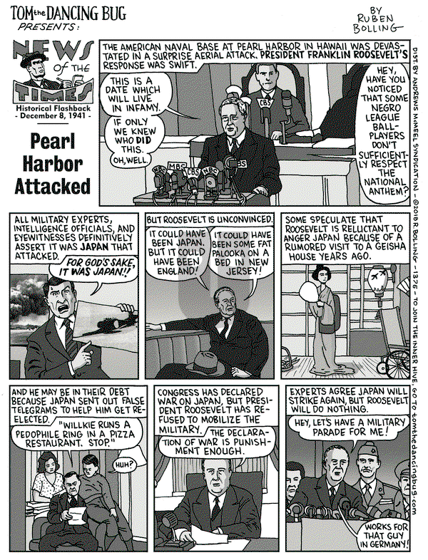 Tom the Dancing Bug on Friday February 23, 2018 Comic Strip