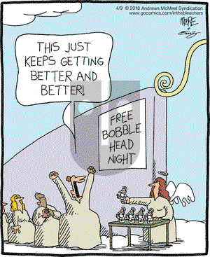 In the Bleachers on Monday April 9, 2018 Comic Strip