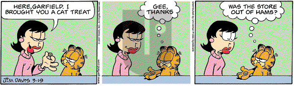 Garfield on Monday March 19, 2007 Comic Strip