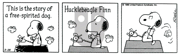 Peanuts on Monday March 28, 1988 Comic Strip