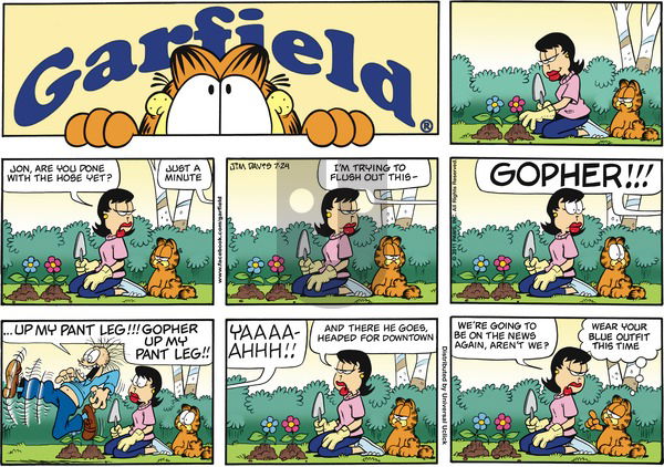 Garfield - Sunday July 24, 2011 Comic Strip