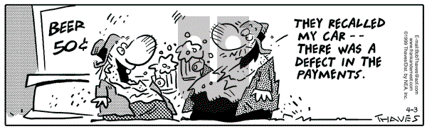 Frank and Ernest on Saturday April 3, 1999 Comic Strip