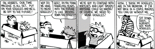 Calvin and Hobbes - Wednesday August 30, 2017 Comic Strip