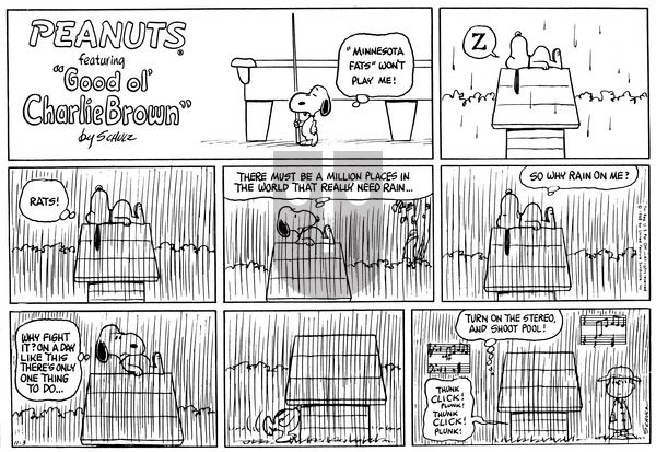 Peanuts on Sunday November 3, 1968 Comic Strip