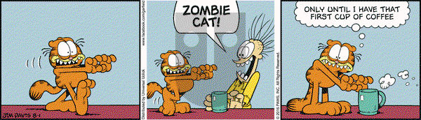 Garfield on Monday August 1, 2016 Comic Strip