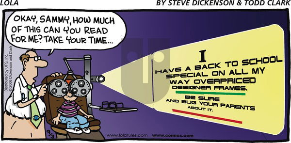 Lola on Sunday September 3, 2006 Comic Strip