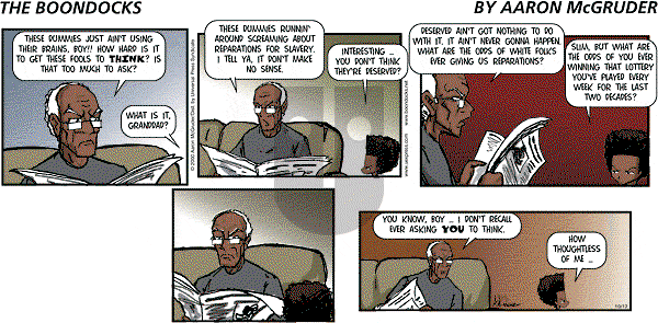 The Boondocks on Sunday May 15, 2011 Comic Strip