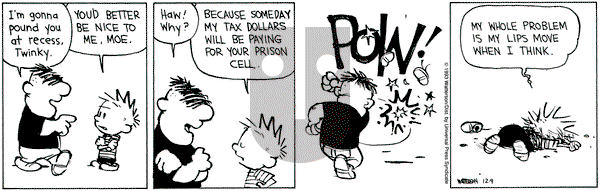Calvin and Hobbes on Thursday December 9, 1993 Comic Strip