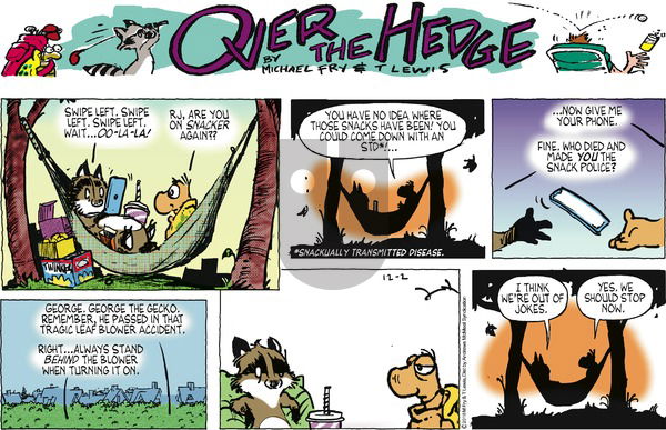 Over the Hedge on Sunday December 2, 2018 Comic Strip