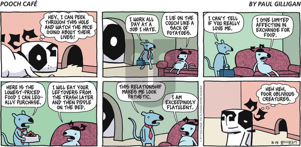 Pooch Cafe on Sunday March 19, 2017 Comic Strip