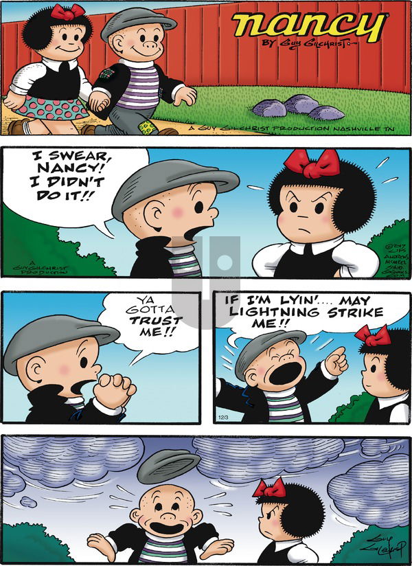 Nancy on Sunday December 3, 2017 Comic Strip