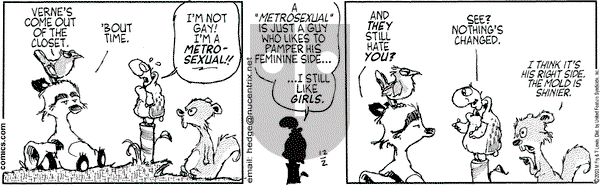 Over the Hedge on Tuesday December 2, 2003 Comic Strip