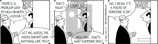 The Born Loser on Monday February 19, 1996 Comic Strip