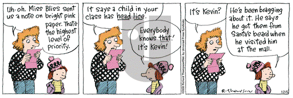 Cul de Sac on Friday December 5, 2008 Comic Strip