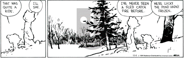 Calvin and Hobbes on Saturday December 6, 2014 Comic Strip