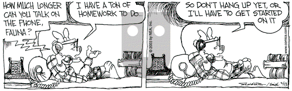 The Grizzwells on Thursday February 13, 2003 Comic Strip