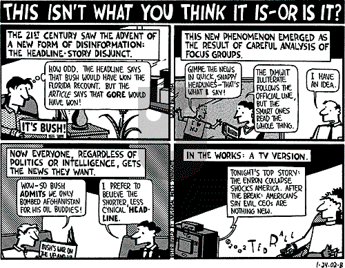 Ted Rall on Saturday January 26, 2002 Comic Strip