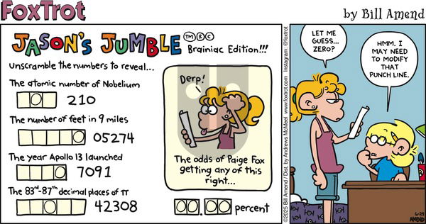 FoxTrot on Sunday June 29, 2025 Comic Strip