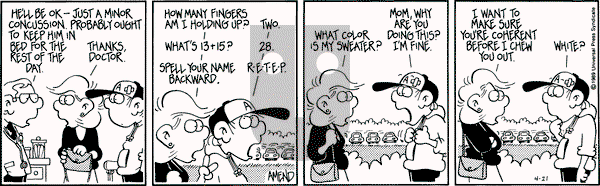 FoxTrot on Friday April 21, 1989 Comic Strip