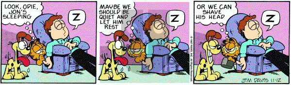 Garfield on Thursday November 12, 1987 Comic Strip
