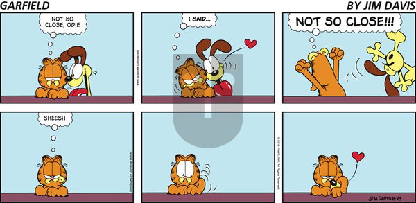 Garfield on Sunday August 23, 2015 Comic Strip