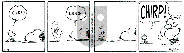 Peanuts on Wednesday March 15, 1995 Comic Strip