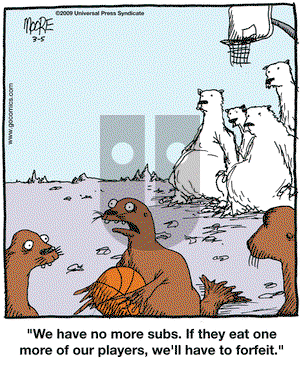 In the Bleachers on Thursday March 5, 2009 Comic Strip
