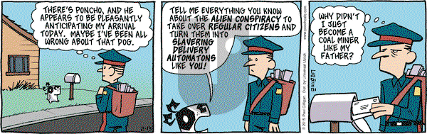 Pooch Cafe on Friday February 13, 2015 Comic Strip
