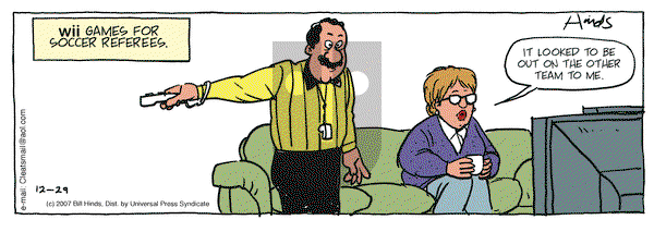 Cleats on Saturday December 29, 2007 Comic Strip