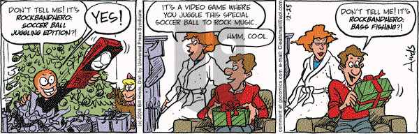 Cleats on Thursday December 25, 2008 Comic Strip