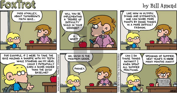 FoxTrot - Sunday September 11, 2022 Comic Strip
