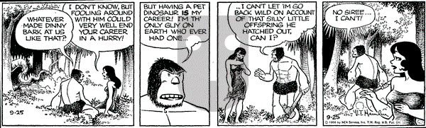 Alley Oop on Tuesday September 25, 1956 Comic Strip