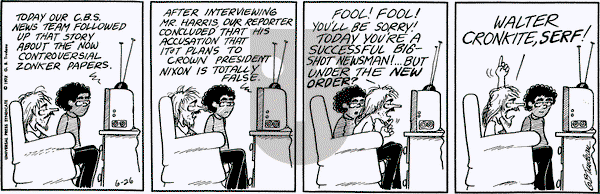 Doonesbury on Monday June 26, 1972 Comic Strip