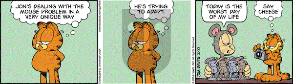 Garfield on Friday February 21, 2014 Comic Strip