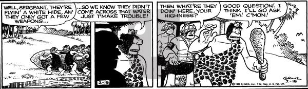 Alley Oop on Saturday February 16, 1980 Comic Strip