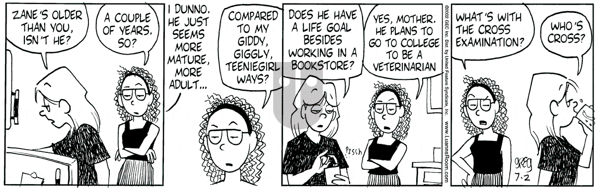 Luann - Tuesday July 2, 2002 Comic Strip